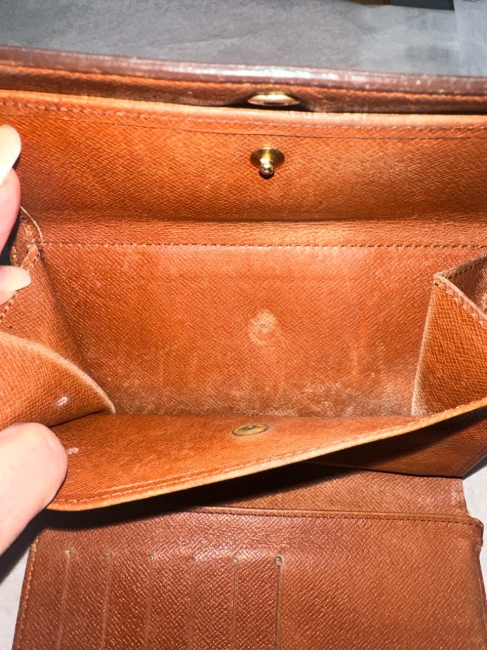 Louis Vuitton Brown and Gold Monogram Wallet - Picture 6 of 14